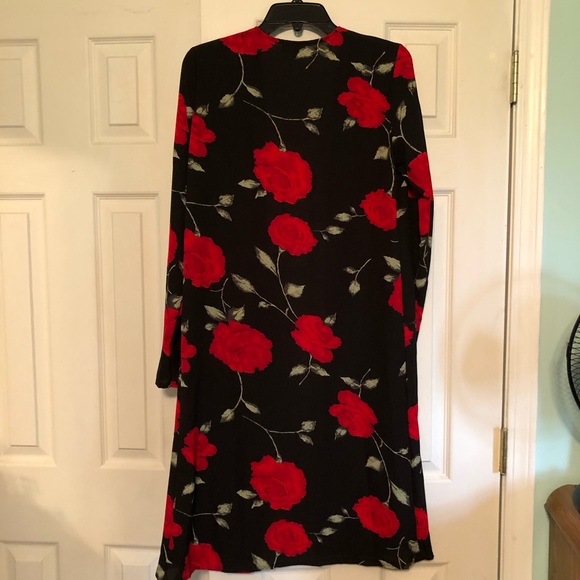 Black/floral open front cardigan - Picture 2 of 2